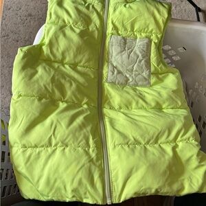 Cat & Jack Neon Lime Puffer Vest